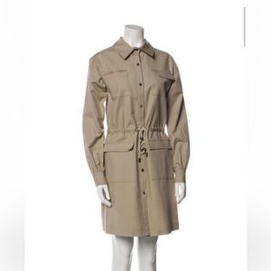 NWT Derek Lam 10 NWT Khaki Drawstring Shirtdress Size 4